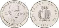 Malta, 2 Liri 25. Jahrestag der Unabhängigkeit Maltas - Giorgio Borg Olivier, -