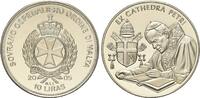 Malta/Order of St. John, 10 Liras Papst Johannes Paul II - Ex Cathedra Petri, -