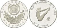 Korea/Seoul, 10.000 Won Zur Olympiade 1988 - Turmspringerin, -