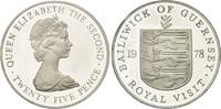 Guernsey, 25 Pence Besuch von Königin Elisabeth II., -