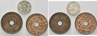 Niederländisch Indien, Lot Cent + Gulden Wilhelmina I. -