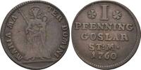 Goslar, Stadt, Marienpfennig 1760, f. ss 19,00 EUR  plus 9,90 EUR verzending