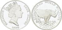 Cook-Inseln, 50 Dollar Bedrohte Tierwelt - Spitzmaulnashorn, -