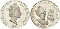 Cook Islands, 50 Dollars 500 Jahre Amerika - Francisco Pizarro, -