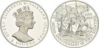 Falkland-Inseln, 5 Pound 400 Jahre Entdeckung der Falklands, -