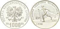 Polen, 1000 Zlotych Olympische Winterspiele 1988 in Calgary, -