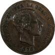 5 Centimos Spain Alfonso XII Bronze 1878 OM  SCARCE XF KM# 674 (19 499) Uncertified