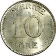 10 Öre SWEDEN Gustaf V Silver 1917 W  WWI ISSUE UNC KM# 780 (21 911)