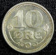 10 Øre Denmark Christian X Silver 1918  UNC KM# 818.1 (23 099)