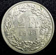2 Francs SWITZERLAND Copper-Nickel 1969  UNC KM# 21a.1 (23 366)