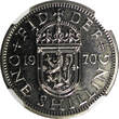 United Kingdom 1 Shilling Great Britain Elizabeth II Proof 1970  NGC PF63 Scottish Crest KM#905