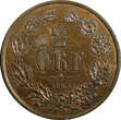 2 Öre Sweden Carl XV Adolf Bronze 1863  Nice RED-BROWN UNC KM# 706 (21 945)