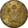 United Kingdom 3 Pence Great Britain George VI Nickel-Brass 1945  WWII Issue UNC KM# 849 (423)