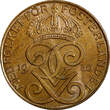 2 Öre Sweden Gustaf V Bronze 1950  Last Year Type BU KM#778 (21 948) Uncertified