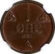 Bronze Norway Haakon VII  1951 1 Ore NGC MS64 BN TOP GRADED BY NGC KM# 367 (103)