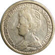 25 Cents Netherlands Wilhelmina I Silver 1916  19mm KM# 146 (6497) Uncertified