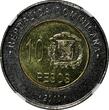 10 Pesos DOMINICAN REPUBLIC 2010  NGC MS65 MELLA Poland Mint KM# 106 (019)