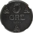 5 Øre Norway Iron 1943  NGC AU55 World War II German occupation issue KM# 388 (7)
