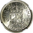 United Kingdom 6 Pence Great Britain George VI Silver 1943  NGC AU58 KM# 852 (040)