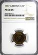 United Kingdom 1937 Farthing 1937 Great Britain George VI Proof  NGC PF62 BN Mint-26,400 KM# 843 (3)