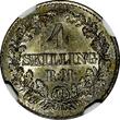 4 Skilling Rigsmont Denmark Christian IX Silver 1871 CS  NGC AU58 KM# 775.2 (099)