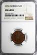 Bronze Norway Haakon VII  1950 2 Ore NGC MS64 BN TOP GRADED BY NGC KM# 371 (094)