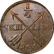 1/4 Skilling SWEDEN Gustaf IV Adolf Copper 1806  Avesta mint UNC KM# 564 (21 012)