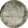 4 Soles BOLIVIA Simon Bolivar SILVER 1830 PTS JL  KM# 96a.2 (5066) Uncertified