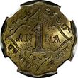 1 Anna India-British George V 1936 (B)  NGC MS63 LAST YEAR TYPE Bombay KM# 513(9)