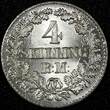 4 Skilling Rigsmont DENMARK Christian IX Silver 1871 CS  ch.UNC KM# 775.2 (721)