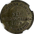 Groschen Germany SAXONY-ALBERTINE 1873-B Neu- NGC UNC DETAILS KM# 1221 (102)