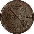 2 Öre Sweden Adolf Fredrik Copper 1763  SM Mintage-401,000 33,7mm KM# 461 (177) Uncertified
