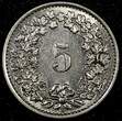 5 Rappen SWITZERLAND Nickel 1934 B  UNC/BU KM# 26b (23 985)