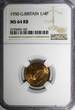United Kingdom 1950 Farthing 1950 Great Britain George VI Bronze  NGC MS64 RB KM# 867 (145)