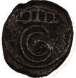Cash India-Danish,Tranquebar Christian VI (1730-1746 ) Copper  0,96 g.KM# 132(9) Uncertified