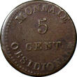 5 Centimes France Anvers. Antwerp Louis XVIII  1814 JLGN aVF RARE KM 4.1 (7110) Uncertified