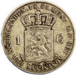 1 Gulden Netherlands William III Silver 1851  Better Date Toned 28mm KM# 93 (280) Uncertified