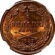 1/6 Skilling SWEDEN Oscar I Copper 1847  NGC MS64 RB NICE BU COIN KM# 656 (206)