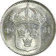 10 Öre SWEDEN Gustaf V Silver 1941 G  UNC KM# 780 (22 133)