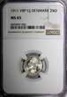 DENMARK Frederik VIII Silver 1911 VBP GJ 25 Ore NGC MS65 2 Year Type KM# 808 (6)