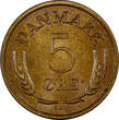 5 Øre Denmark Frederik IX Bronze 1962  Choice UNC .Luster KEY DATE KM# 848.1 (12)