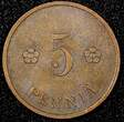 FINLAND Copper 1930 5 Penniä UNC Toned KM# 22 (24 012)