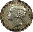 200 Reis Portugal Manuel II Silver 1909  aUNC RAINBOW TONED 1 YEAR TYPE KM#549(8)