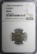 14 5 Centimes BELGIUM Albert I 1924/ OVERDATE NGC MS63 TOP GRADED KM# 67 (1)