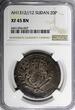 20 Piastres SUDAN Abdullah Mohammed AH1312/12 (1895)  NGC XF45 BN KM# 26.1 (047)