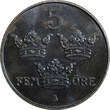 5 Öre Sweden Gustaf V Iron 1944  WWII Issue Choice UNC KM# 812 (21 940)