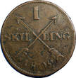 1 Skilling Sweden Copper 1802  Overstruck on 1748 2 OreS.M Fredrik I KM566 (4859) Uncertified