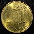 20 Pennia Finland Aluminum-Bronze 1964 S  UNC /BU Toned KM# 47 (24 153)