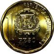 1 Peso Dominican Republic 2008  PCGS MS64 Juan Pablo Duarte y Diez KM# 80(7)