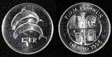 5 Krónur ICELAND 1996  Dolphins Magnetic GEM BU KM# 28a RANDOM PICK (1 COIN ) (9) Uncertified